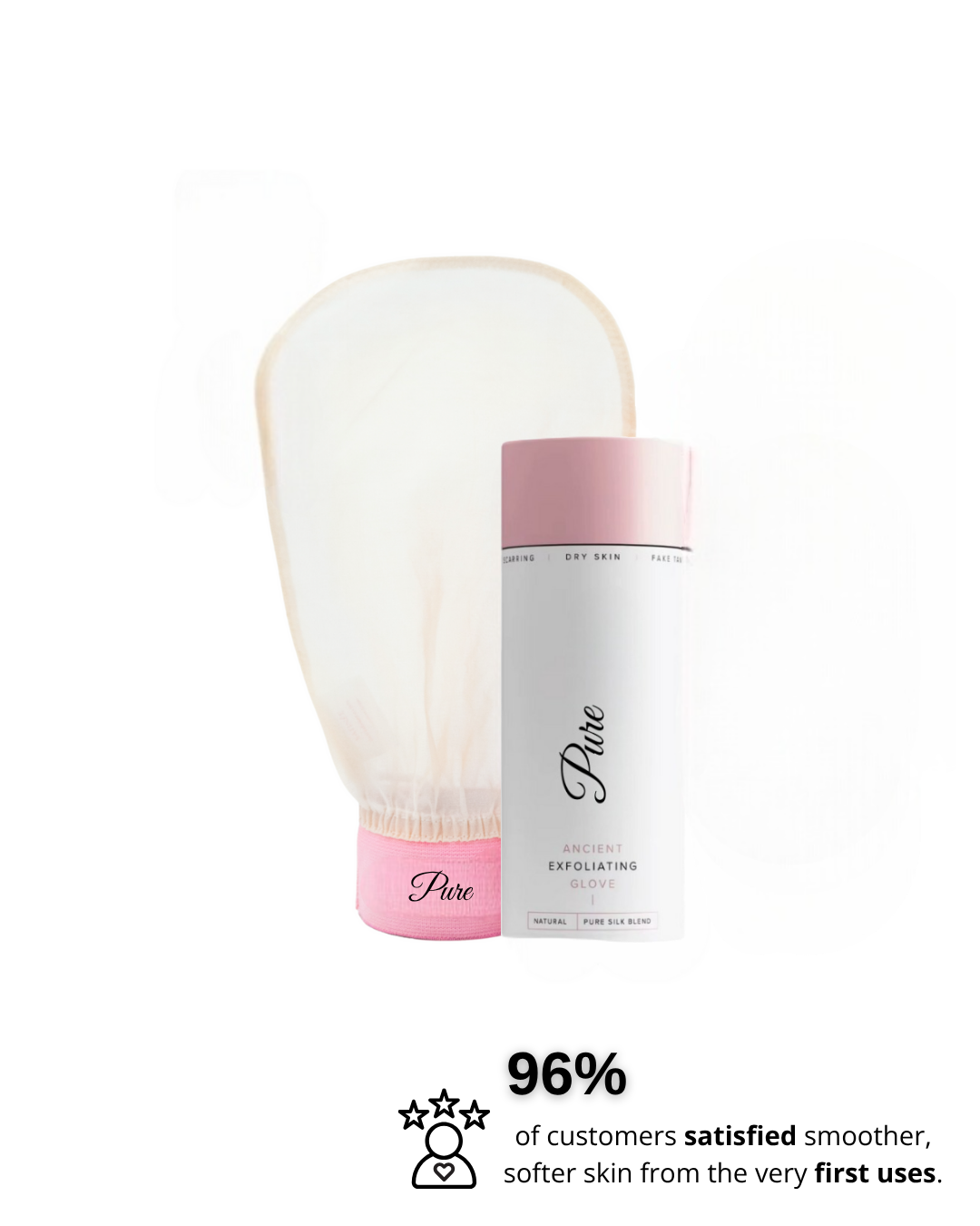 Silk exfoliating glove