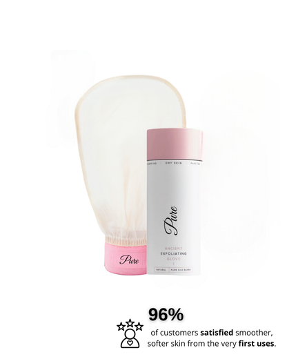 Silk exfoliating glove