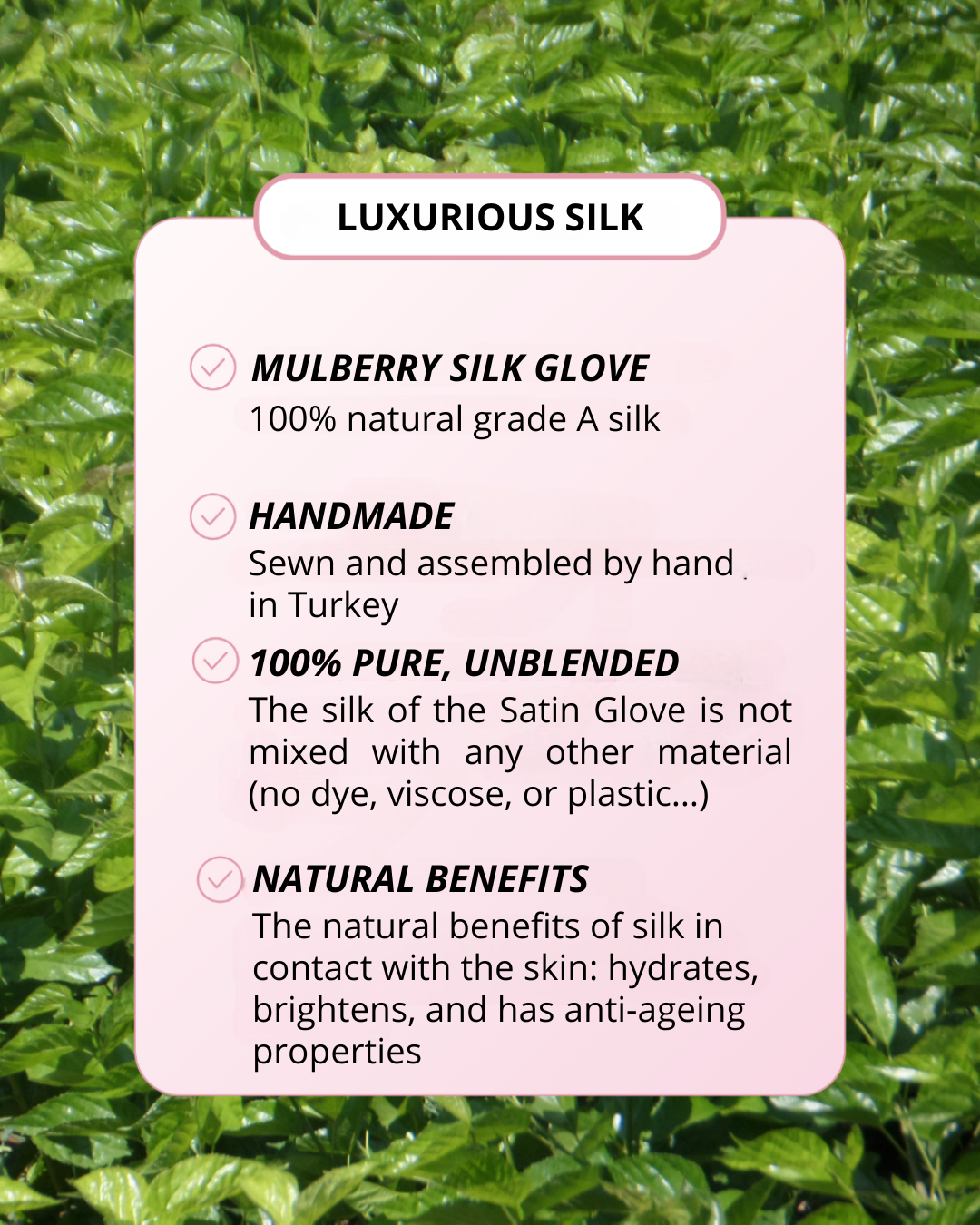 Silk exfoliating glove