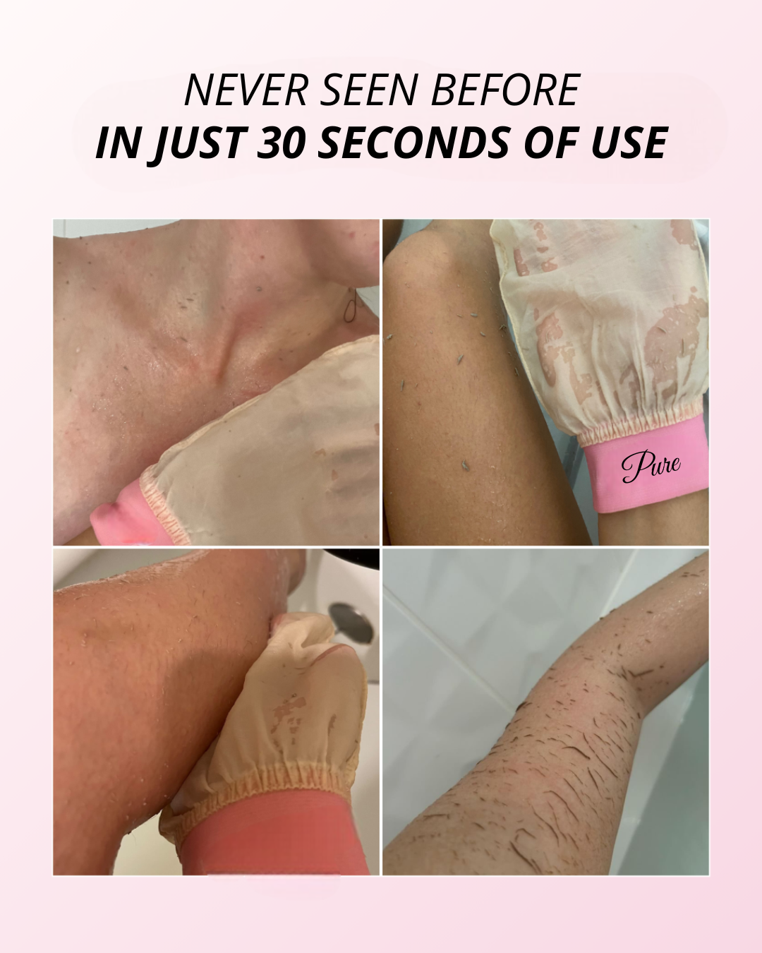 Silk exfoliating glove