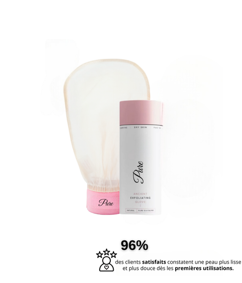 Silk exfoliating glove