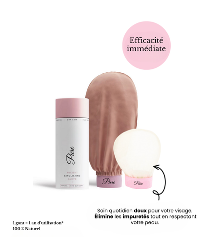 Silk exfoliating glove