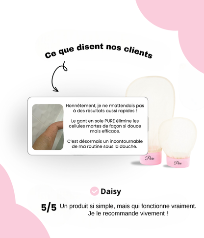 Silk exfoliating glove