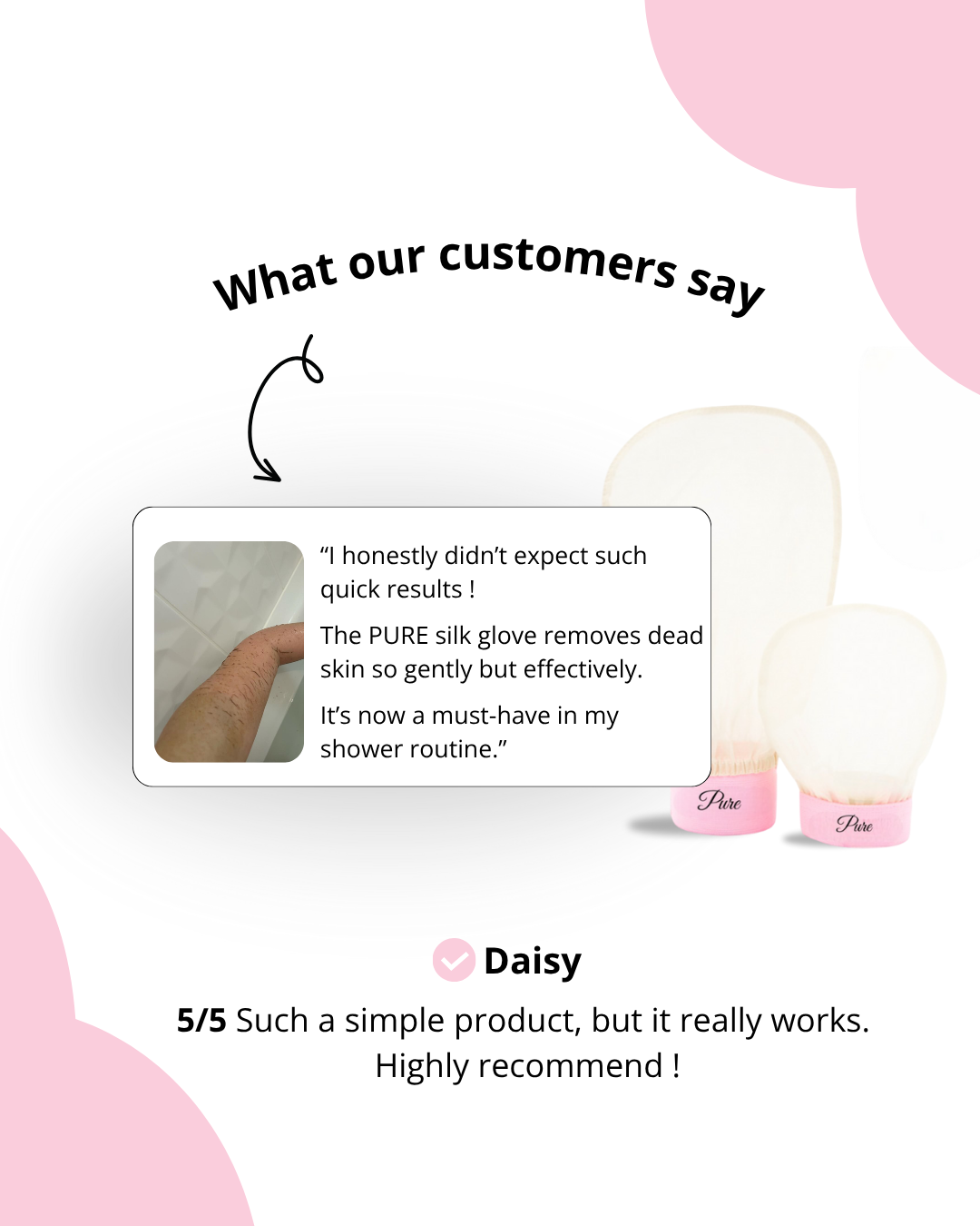 Silk exfoliating glove