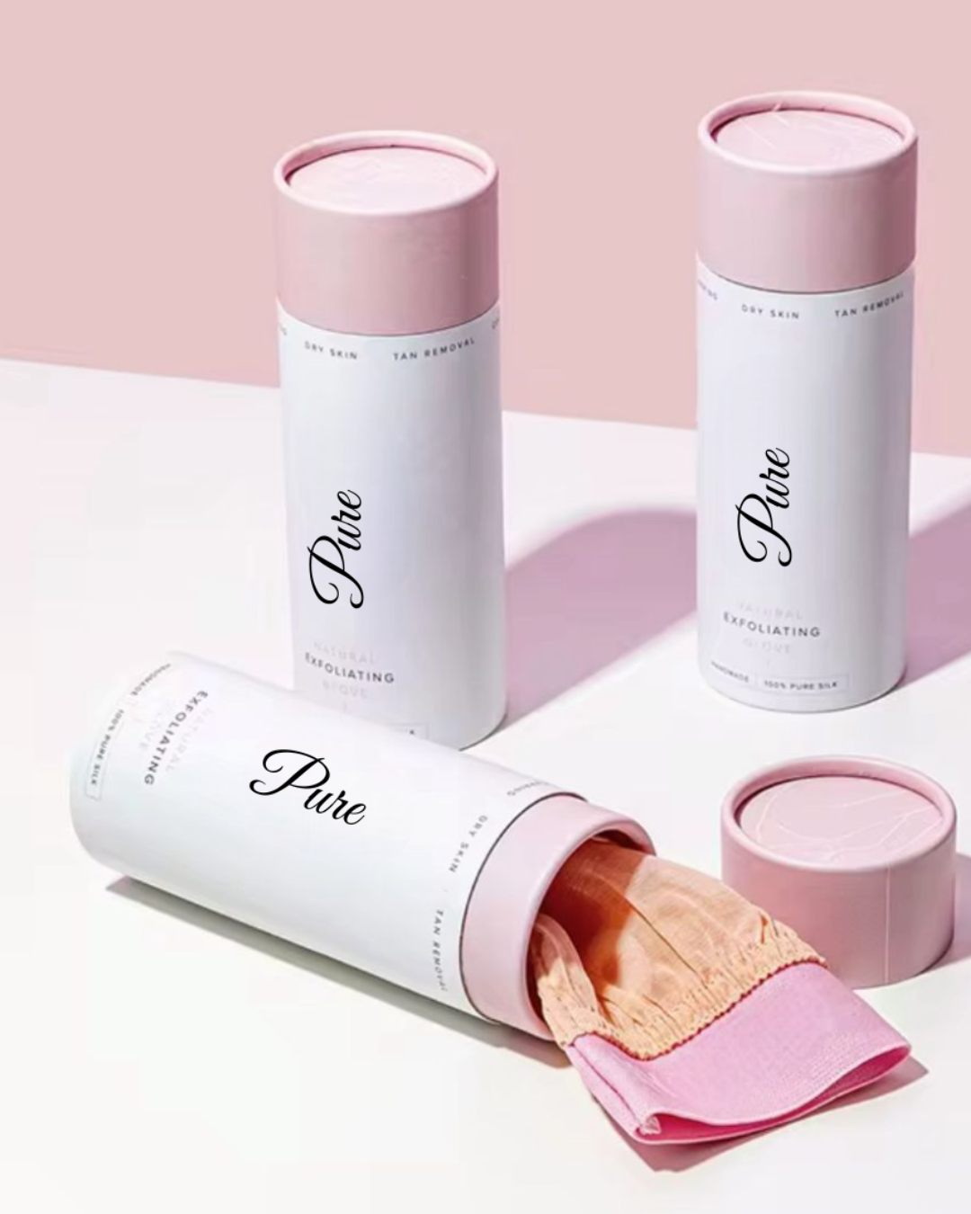 Silk exfoliating glove