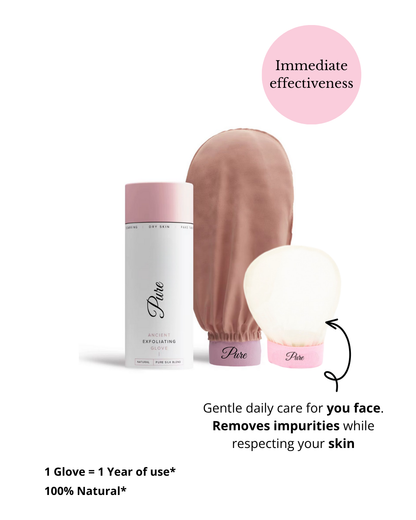 Silk exfoliating glove